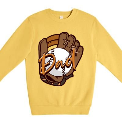 Dad Baseball Players Pitcher Father's Day Great Gift Premium Crewneck Sweatshirt