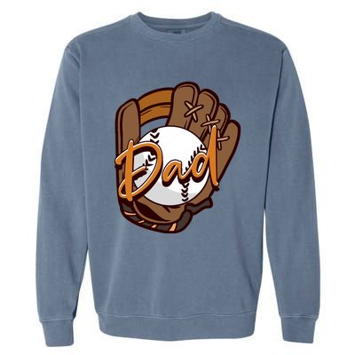 Dad Baseball Players Pitcher Father's Day Great Gift Garment-Dyed Sweatshirt