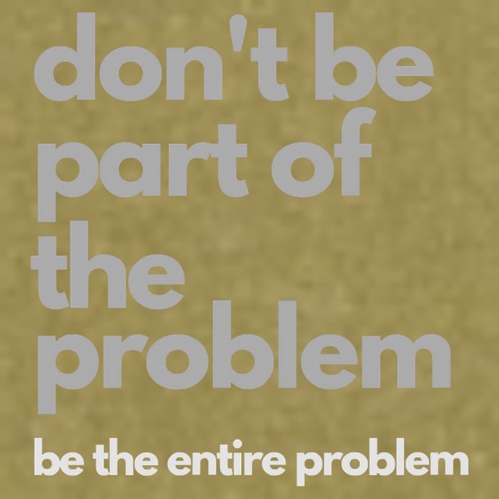 Don't Be Part Of The Problem Be The Entire Problem Funny Garment-Dyed Women's Muscle Tee