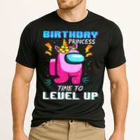 Disstressed Birthday Princess Among With Us Time To Level Up Performance Shirt