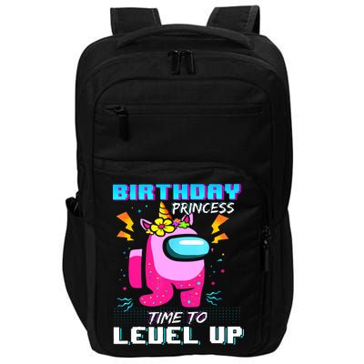 Disstressed Birthday Princess Among With Us Time To Level Up Impact Tech Backpack
