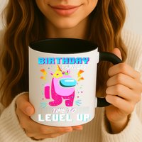 Disstressed Birthday Princess Among With Us Time To Level Up Mug