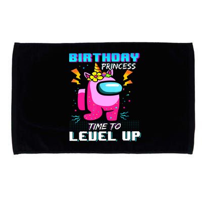 Disstressed Birthday Princess Among With Us Time To Level Up Microfiber Hand Towel