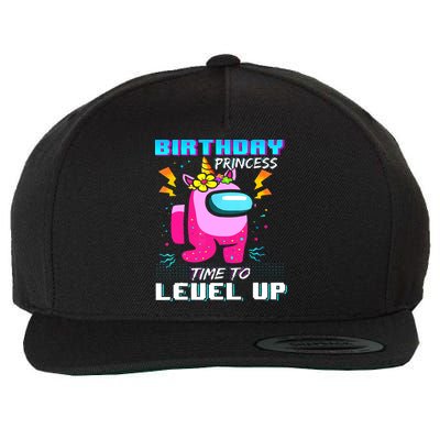 Disstressed Birthday Princess Among With Us Time To Level Up Wool Snapback Cap