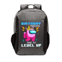 Disstressed Birthday Princess Among With Us Time To Level Up Vector Backpack