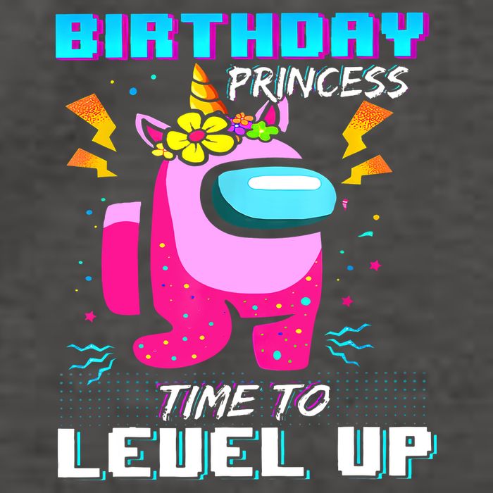Disstressed Birthday Princess Among With Us Time To Level Up Vector Backpack