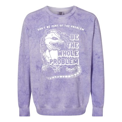 Don’t Be Part Of The Problem Be The Whole Problem Colorblast Crewneck Sweatshirt