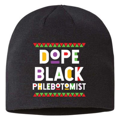 Dope Black Phlebotomist African American Job Proud Sustainable Beanie