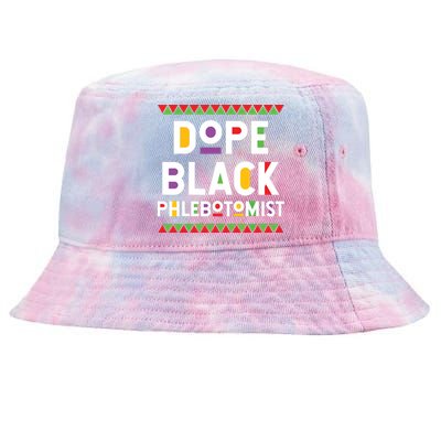 Dope Black Phlebotomist African American Job Proud Tie-Dyed Bucket Hat