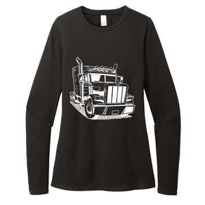 Diesel Big Rig 18 Wheeler Semi Trailer Truck Driver Trucker Gift Womens CVC Long Sleeve Shirt