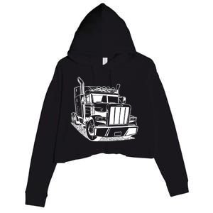 Diesel Big Rig 18 Wheeler Semi Trailer Truck Driver Trucker Gift Crop Fleece Hoodie