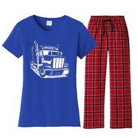 Diesel Big Rig 18 Wheeler Semi Trailer Truck Driver Trucker Gift Women's Flannel Pajama Set