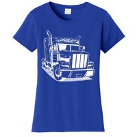 Diesel Big Rig 18 Wheeler Semi Trailer Truck Driver Trucker Gift Women's T-Shirt