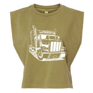 Diesel Big Rig 18 Wheeler Semi Trailer Truck Driver Trucker Gift Garment-Dyed Women's Muscle Tee