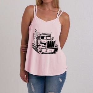 Diesel Big Rig 18 Wheeler Semi Trailer Truck Driver Trucker Gift Women's Strappy Tank