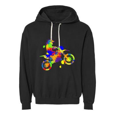 Dirt Bike Rider Motocross Enduro Dirt Biking Garment-Dyed Fleece Hoodie