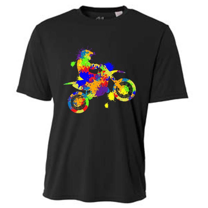 Dirt Bike Rider Motocross Enduro Dirt Biking Cooling Performance Crew T-Shirt