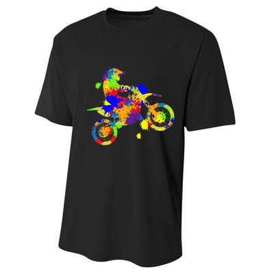 Dirt Bike Rider Motocross Enduro Dirt Biking Performance Sprint T-Shirt