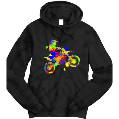 Dirt Bike Rider Motocross Enduro Dirt Biking Tie Dye Hoodie