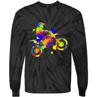 Dirt Bike Rider Motocross Enduro Dirt Biking Tie-Dye Long Sleeve Shirt