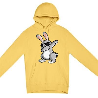 Dabbing Bunny Rabbit Dab Funny Easter Gift Rabbit Lover Premium Pullover Hoodie