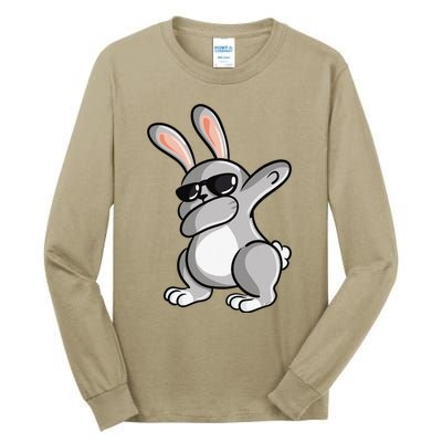 Dabbing Bunny Rabbit Dab Funny Easter Gift Rabbit Lover Tall Long Sleeve T-Shirt