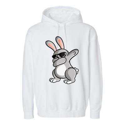 Dabbing Bunny Rabbit Dab Funny Easter Gift Rabbit Lover Garment-Dyed Fleece Hoodie