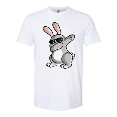 Dabbing Bunny Rabbit Dab Funny Easter Gift Rabbit Lover Softstyle® CVC T-Shirt