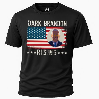 Dark Brandon Rising Anti Joe Biden Distressed USA American Flag Performance Shirt