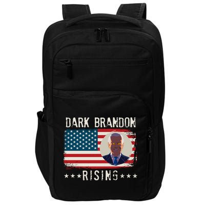 Dark Brandon Rising Anti Joe Biden Distressed USA American Flag Impact Tech Backpack