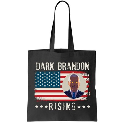 Dark Brandon Rising Anti Joe Biden Distressed USA American Flag Bag