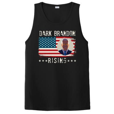 Dark Brandon Rising Anti Joe Biden Distressed USA American Flag PosiCharge Competitor Tank