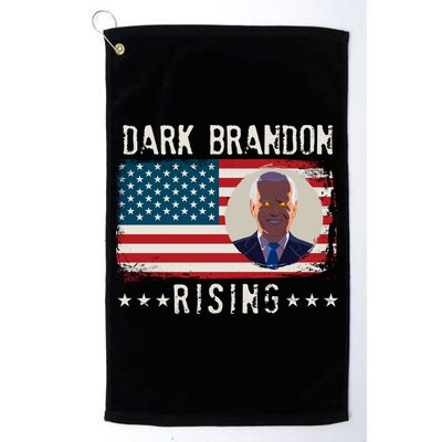 Dark Brandon Rising Anti Joe Biden Distressed USA American Flag Golf Towel