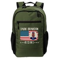 Dark Brandon Rising Anti Joe Biden Distressed USA American Flag Backpack