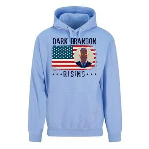 Dark Brandon Rising Anti Joe Biden Distressed USA American Flag Unisex Surf Hoodie