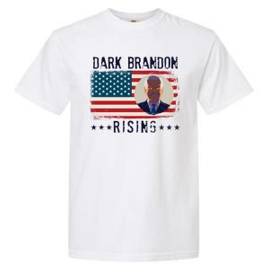 Dark Brandon Rising Anti Joe Biden Distressed USA American Flag Garment-Dyed Heavyweight T-Shirt