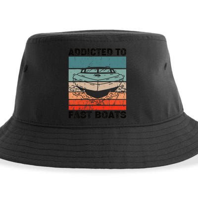 Drag Boat Racing Speedboat Racer Race Boating Motorboat Sustainable Bucket Hat