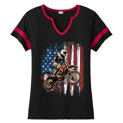 Dirt Bike Racing Motocross Racings Ladies Halftime Notch Neck Tee