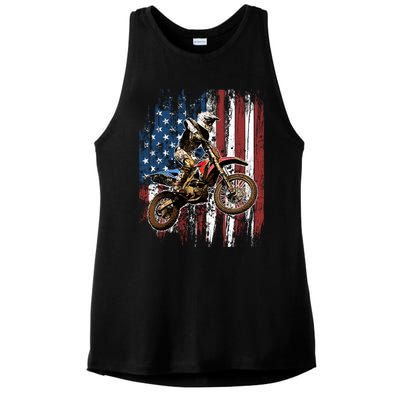 Dirt Bike Racing Motocross Racings Ladies PosiCharge Tri-Blend Wicking Tank