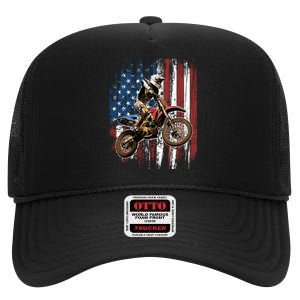 Dirt Bike Racing Motocross Racings High Crown Mesh Back Trucker Hat