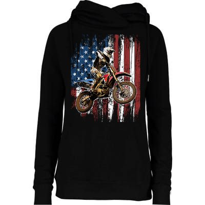 Dirt Bike Racing Motocross Racings Womens Funnel Neck Pullover Hood