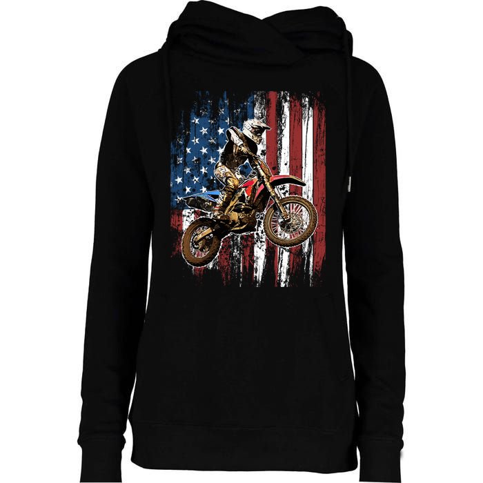 Dirt Bike Racing Motocross Racings Womens Funnel Neck Pullover Hood