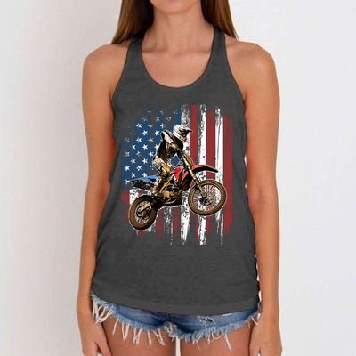 Dirt Bike Racing Motocross Racings Women's Knotted Racerback Tank