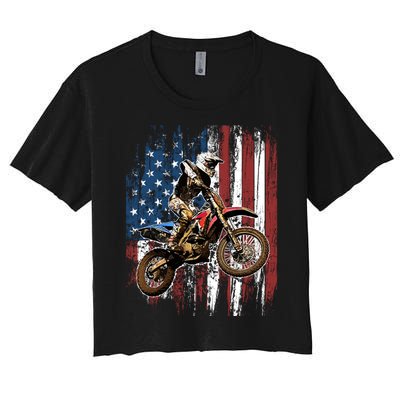 Dirt Bike Racing Motocross Racings Women's Crop Top Tee