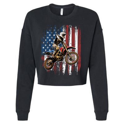 Dirt Bike Racing Motocross Racings Cropped Pullover Crew