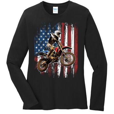 Dirt Bike Racing Motocross Racings Ladies Long Sleeve Shirt