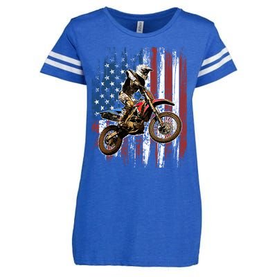 Dirt Bike Racing Motocross Racings Enza Ladies Jersey Football T-Shirt