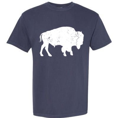 Distressed Buffalo Retro Bison Animal Lover Men Women Dad Garment-Dyed Heavyweight T-Shirt