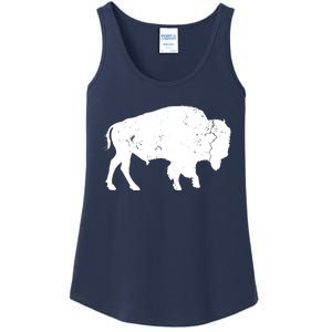 Distressed Buffalo Retro Bison Animal Lover Men Women Dad Ladies Essential Tank