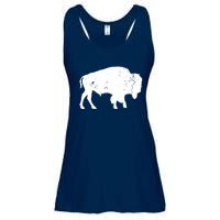 Distressed Buffalo Retro Bison Animal Lover Men Women Dad Ladies Essential Flowy Tank